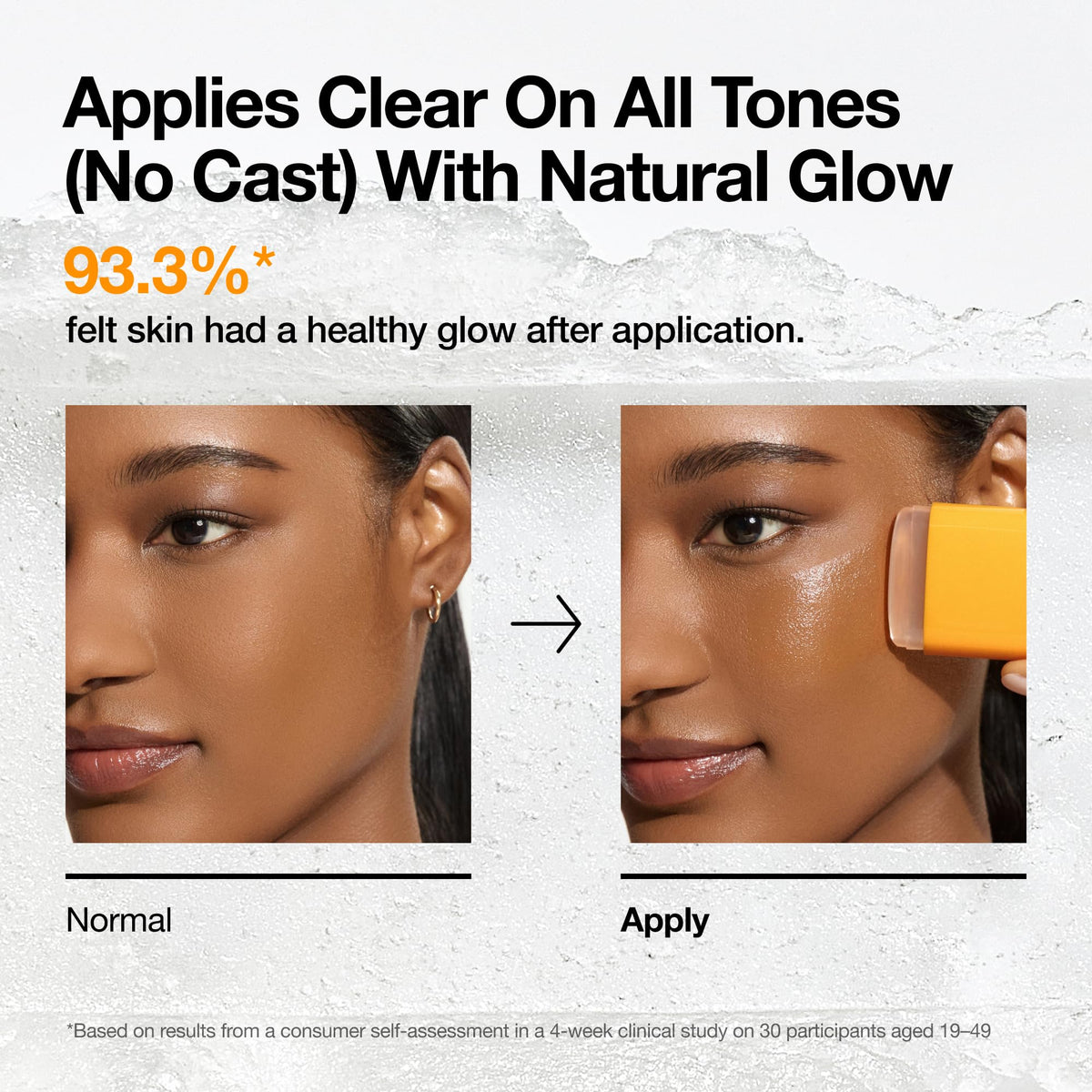 ANUA Invisible Glow Sun Stick application on the go