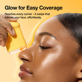 ANUA Invisible Glow Sun Stick in hand for easy application