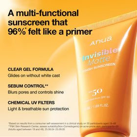 ANUA Invisible Matte Finish Sunscreen texture close-up