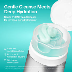 ANUA PDRN Cleansing Foam application on face