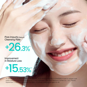 ANUA PDRN Cleansing Foam lather demonstration