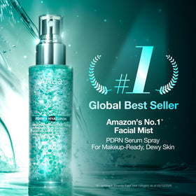 ANUA PDRN Collagen Glow Facial Serum Spray mist application