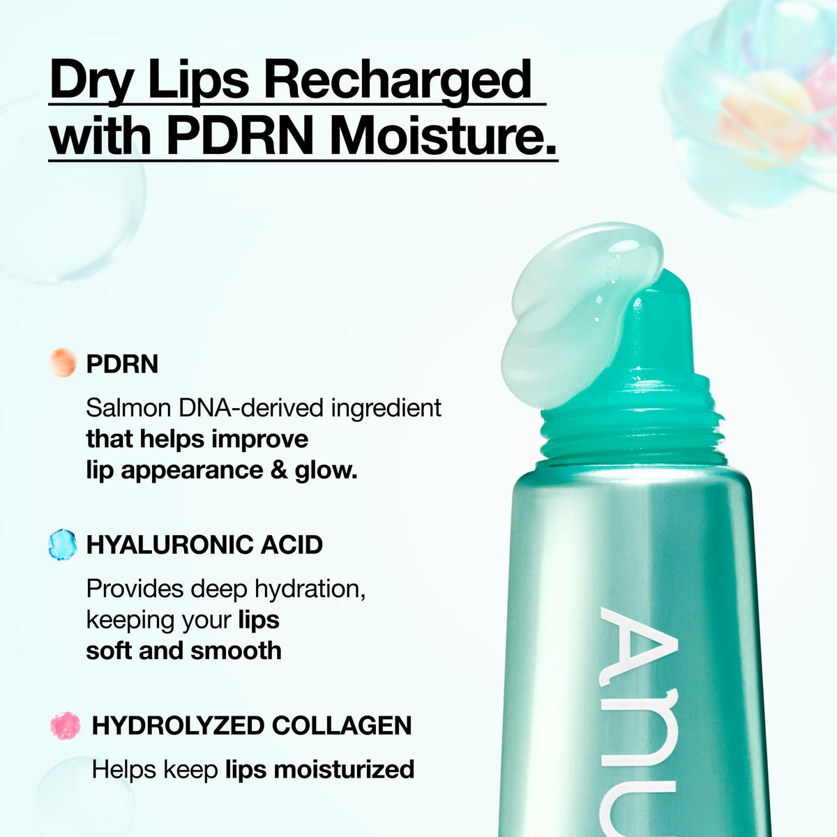 ANUA PDRN Lip Serum side view highlighting the applicator
