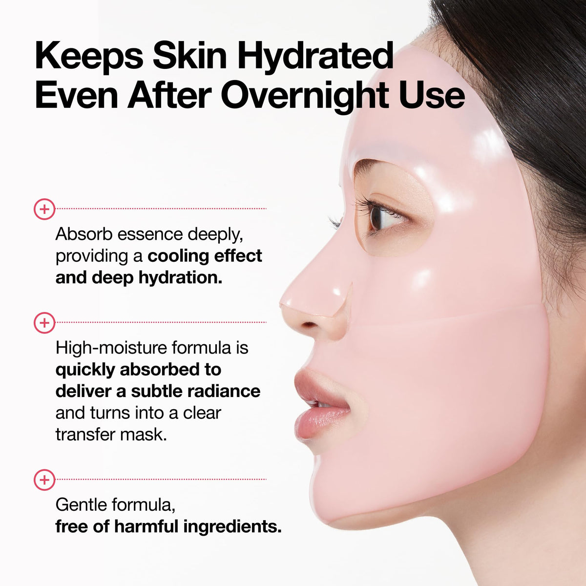 ANUA Peach 70 Niacin Brightening Collagen Mask in use at night