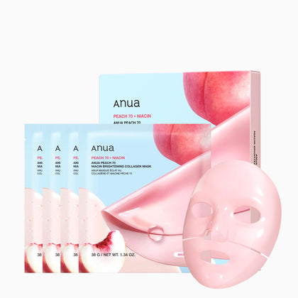 ANUA Peach 70 Niacin Brightening Collagen Mask packaging front view