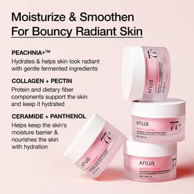 ANUA Peach Niacinamide Cream alongside other skincare products