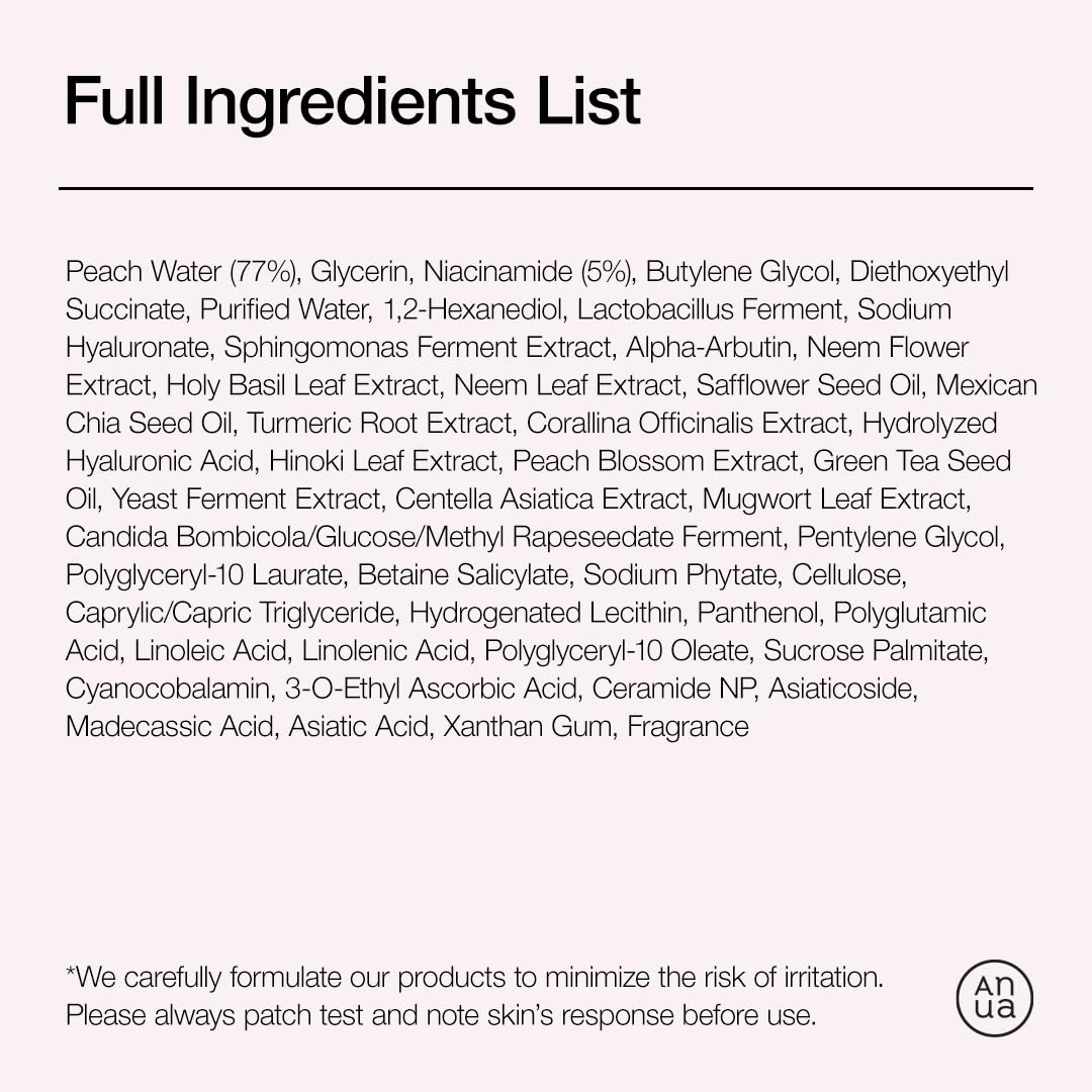 ANUA Peach Serum bottle with natural light background