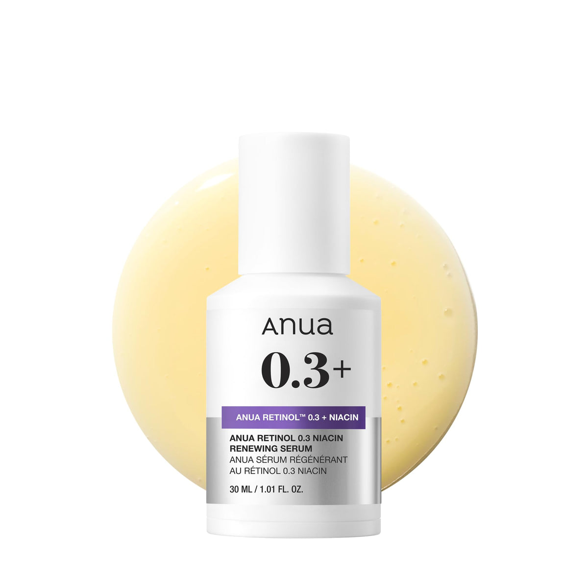 ANUA Retinol Serum 0.3% front view with packaging