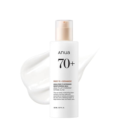 ANUA Rice 70 Intensive Moisturizing Milk front view with packaging