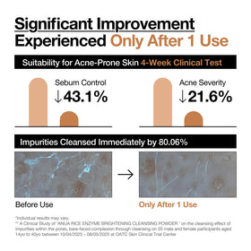 ANUA Rice Enzyme Brightening Cleansing Powder application on skin