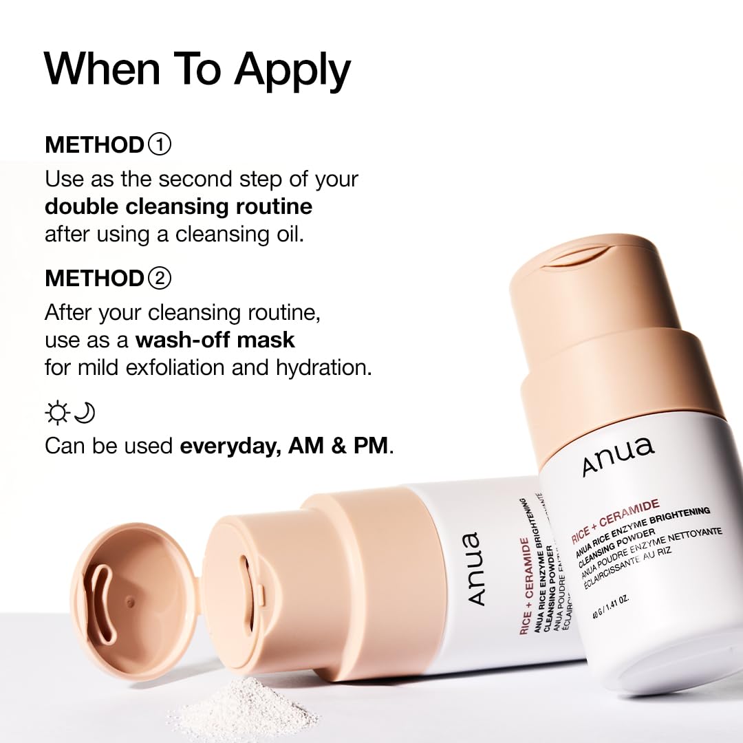 ANUA Rice Enzyme Brightening Cleansing Powder ingredients list