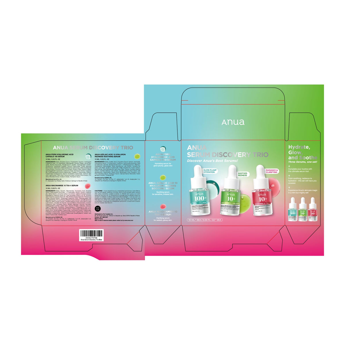 ANUA Serum Discovery Trio with skincare routine essentials