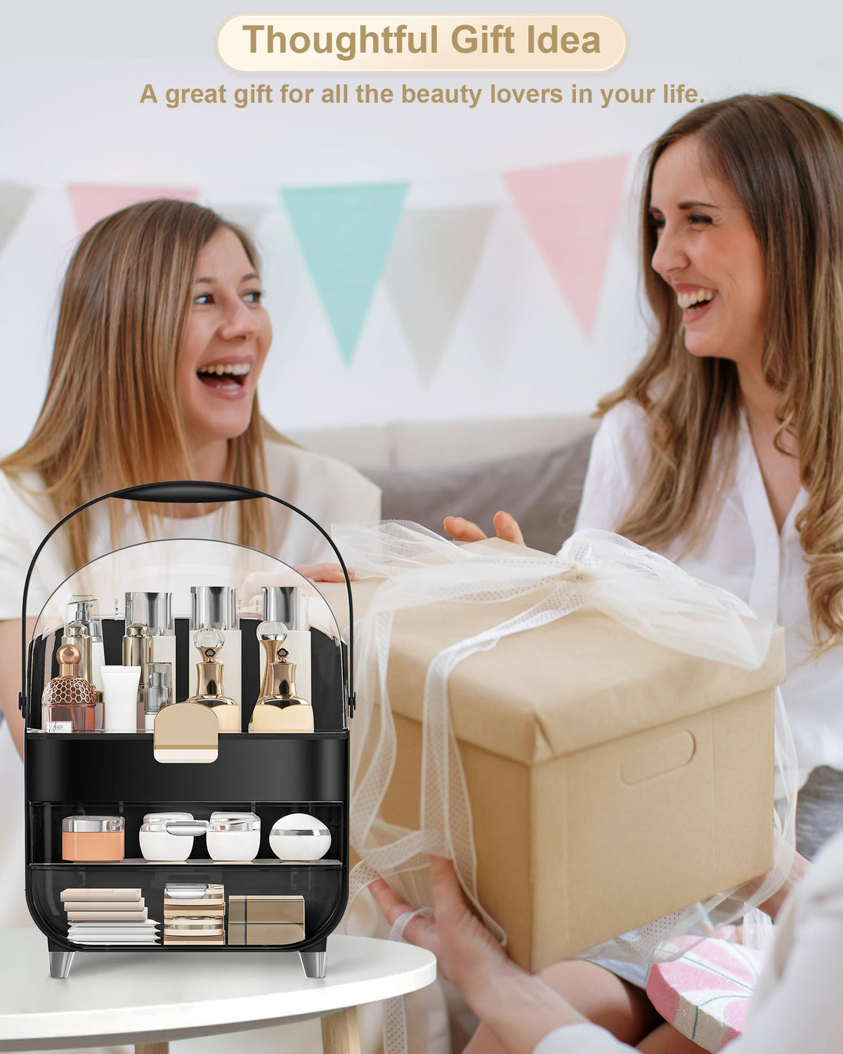 Anylady Makeup Organizer close-up of handle