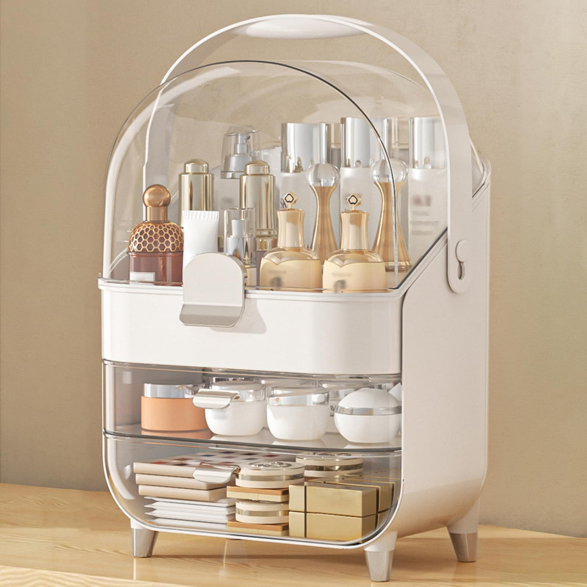 Anylady Makeup Organizer Countertop front view with three tiers