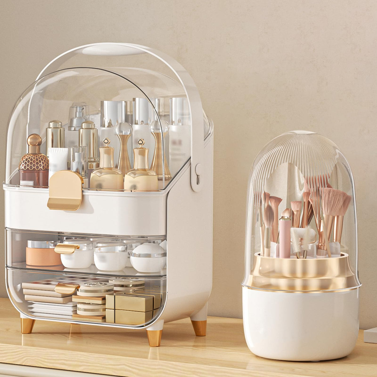 Anylady Makeup Organizer Countertop front view with three tiers