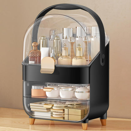 Anylady Makeup Organizer front view with three tiers