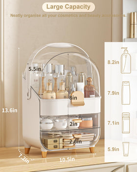 Anylady Makeup Organizer side view showcasing storage compartments