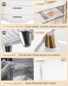Anylady Makeup Organizer with lipsticks and jewellery inside