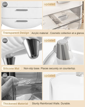 Anylady Makeup Organizer with various skincare products displayed