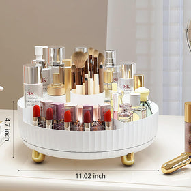 Anyoifax 360 Rotating Makeup Organizer in a modern vanity setup