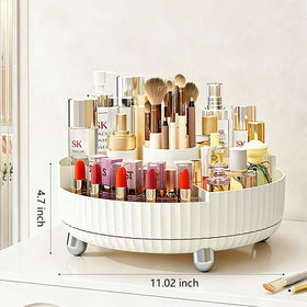 Anyoifax 360 Rotating Makeup Perfume Organizer close-up of texture