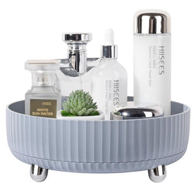 Anyoifax 360 Rotating Makeup Perfume Organizer in grey front view
