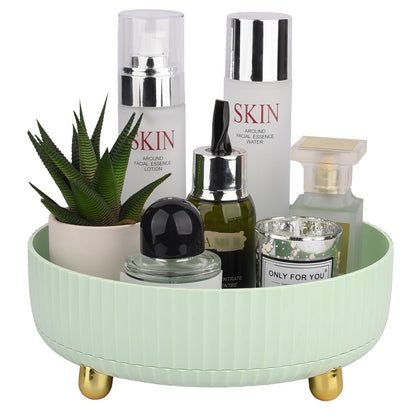 Anyoifax 360 Rotating Makeup Perfume Organizer in light green, front view