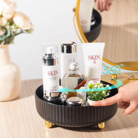 Anyoifax 360 Rotating Makeup Perfume Organizer showing storage space