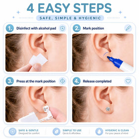Anzero disposable ear piercing gun sealed packaging