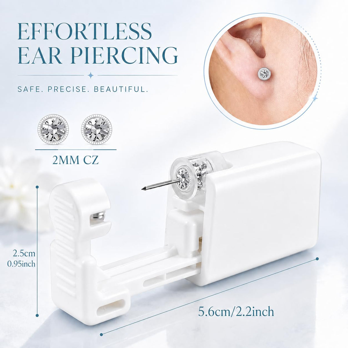 Anzero ear piercing kit with waterproof ear covers