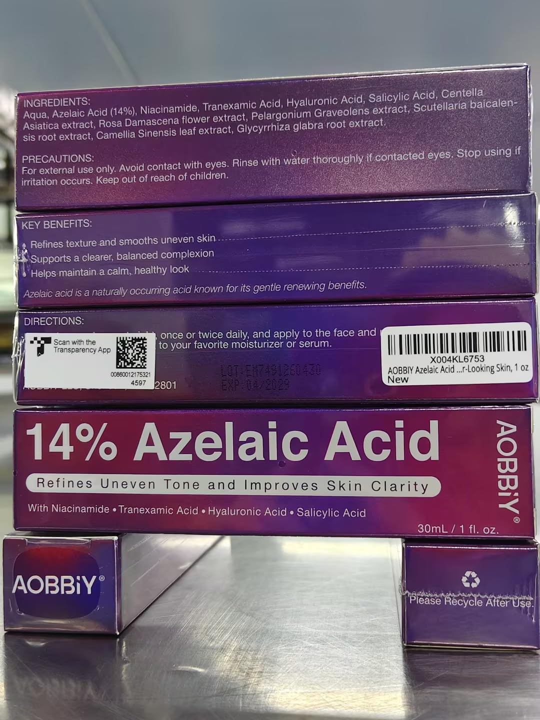 AOBBIY Azelaic Acid Cream 2 pack display