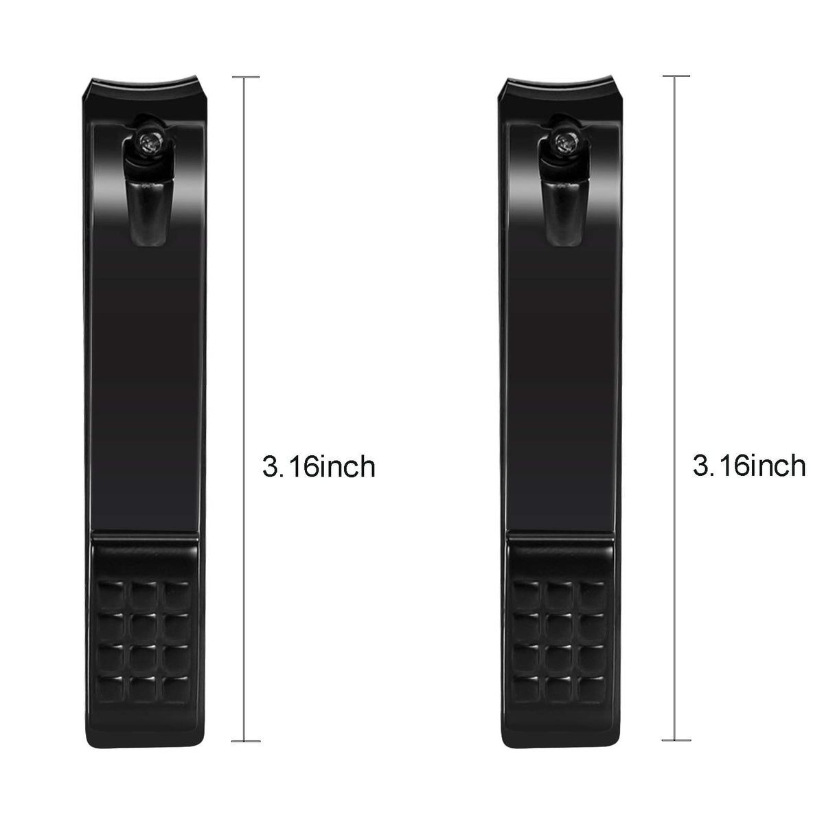 Aogeili nail clippers set with a measuring tape for size reference