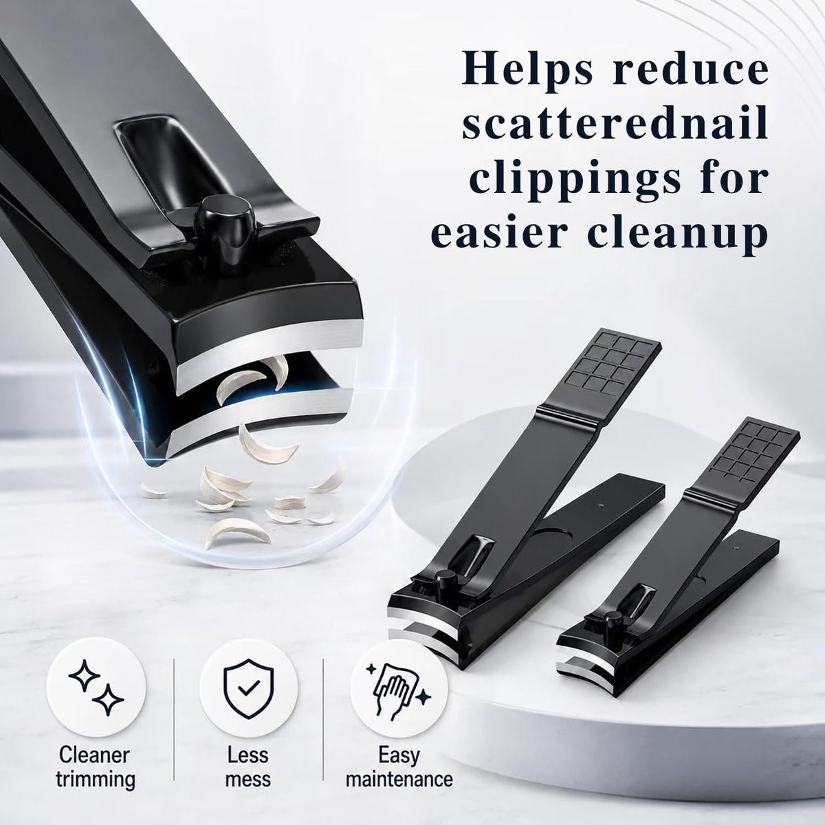 Aogeili small nail clipper with ergonomic anti-slip handle