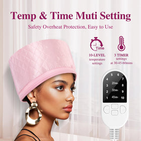 aopow Heat Cap with steam feature in use