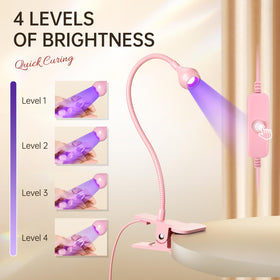 AORAEM LED Nail Lamp side view showing clip attachment