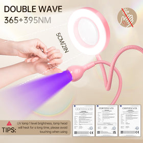 AORAEM LED UV Nail Lamp displaying 360° flexible gooseneck