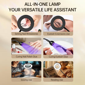 AORAEM LED UV Nail Lamp with USB plug for easy use