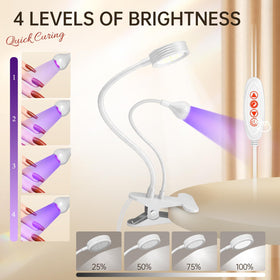 AORAEM UV LED Nail Lamp adjustable brightness settings