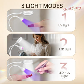 AORAEM UV LED Nail Lamp in use on a desk