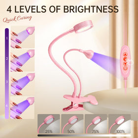AORAEM UV LED Nail Lamp showing double-headed design