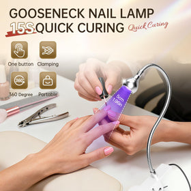 AORAEM UV Nail Lamp side view showing USB powered connection