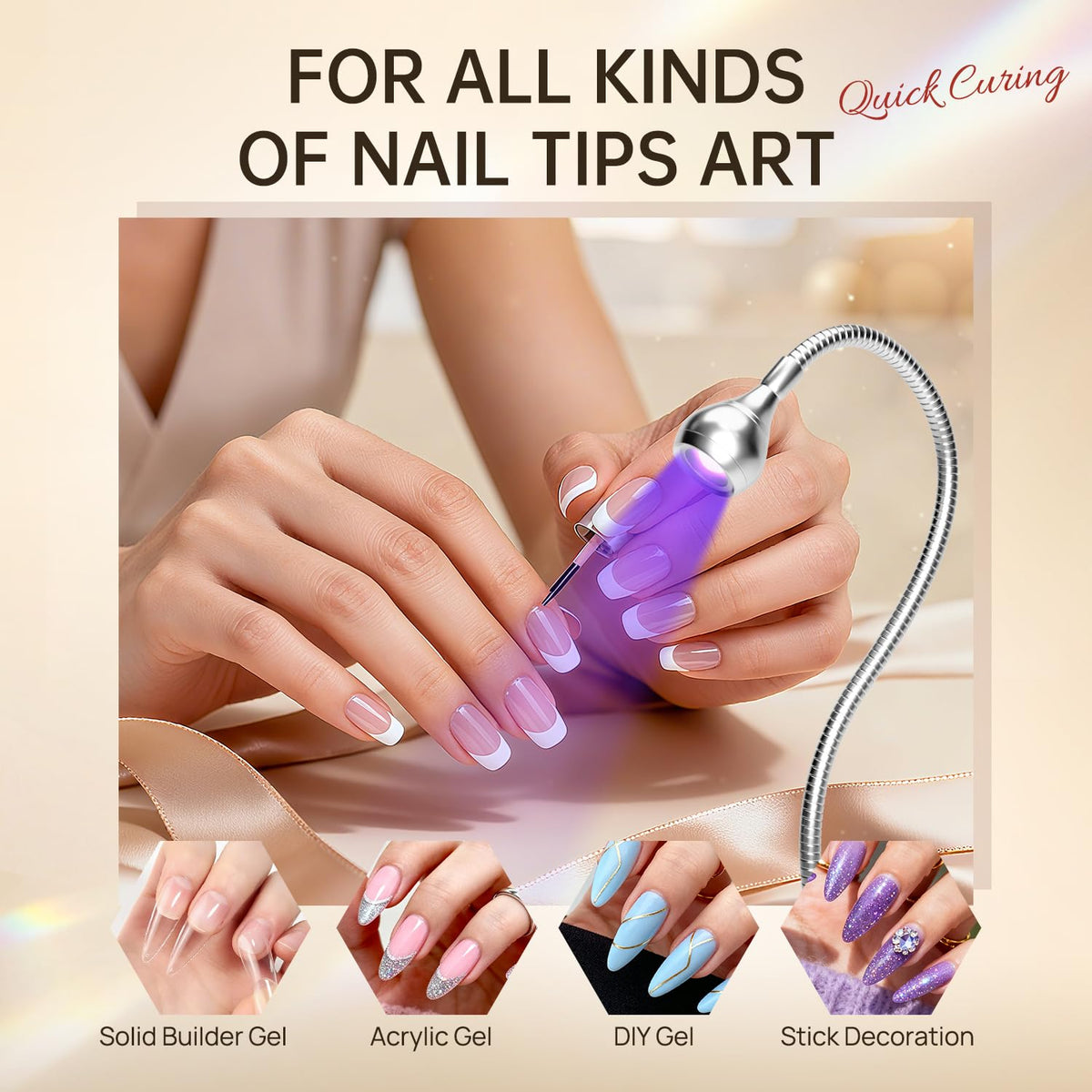 AORAEM UV Nail Lamp with different brightness settings
