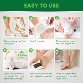 AOSORW foot pads displayed with a calming background