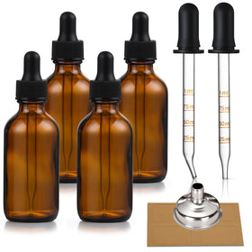 AOZITA amber glass dropper bottle front view