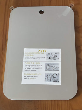 APHUIME Large Fogless Shower Mirror demonstrating easy installation