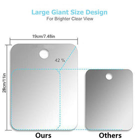 APHUIME Large Fogless Shower Mirror mounted on bathroom wall