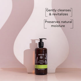 Apivita Tonic Mountain Tea Shower Gel packaging