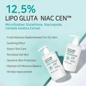 APLB Glutathione Niacinamide Body Lotion texture on hand