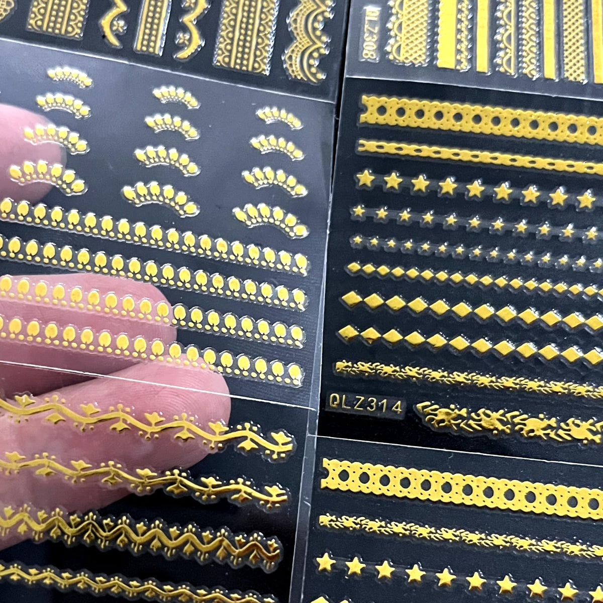 Application example of SPLOCUDU nail art stickers on nails