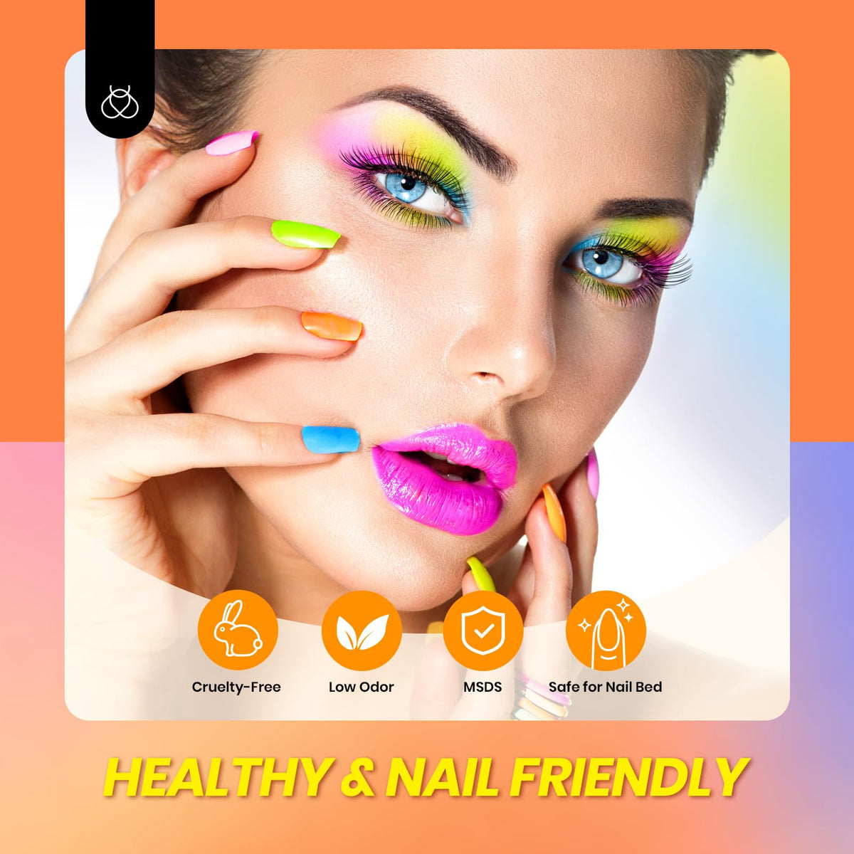 Application of beetles neon gel polish on nails